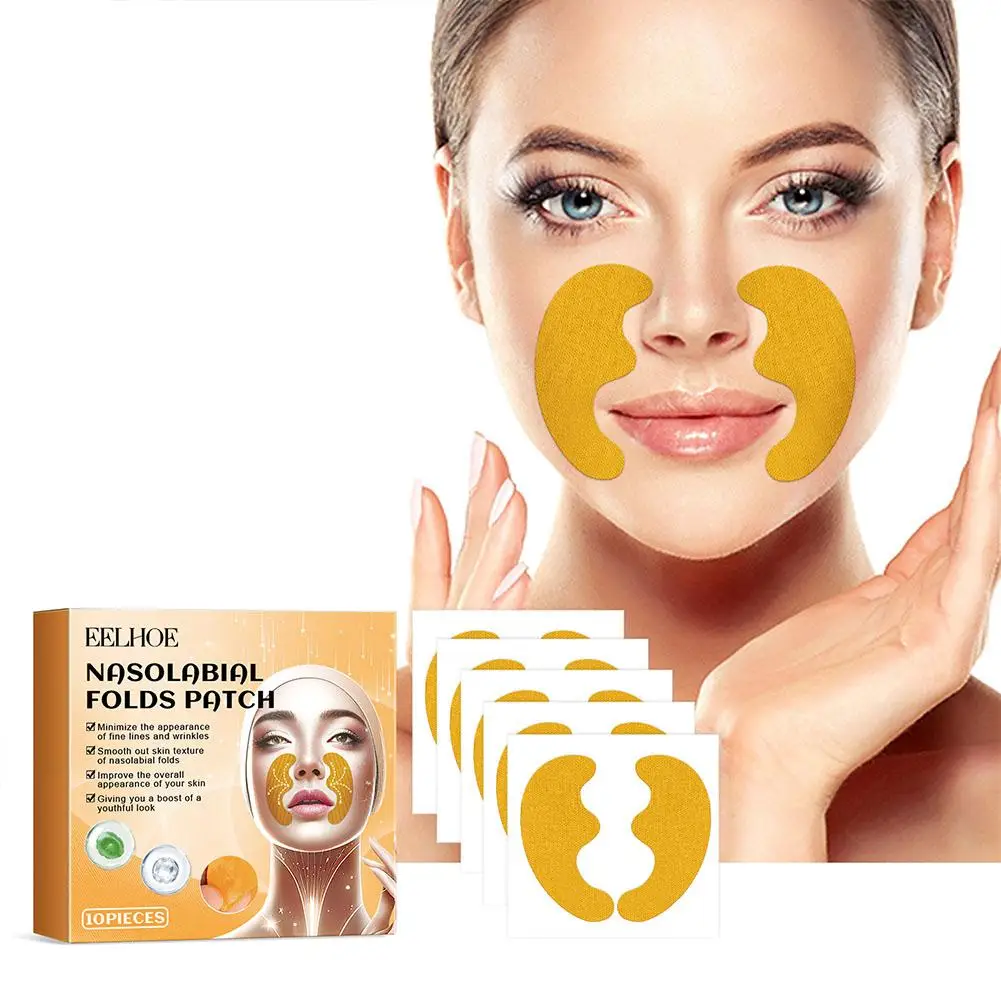 1-10 Caixas de Adesivos para Rugas na Testa, Adesivos em Gel Clareadores para Rugas na Testa, Máscara Firmadora com Colágeno Hidrolisado, Adesivos para Cuidados Faciais