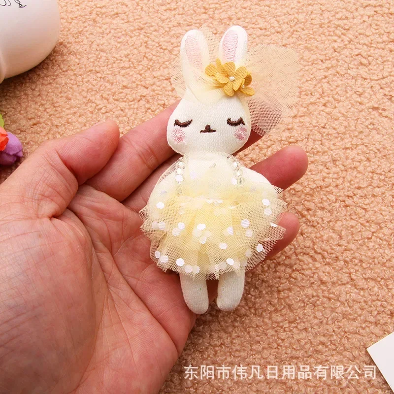 10-15cm Soft Stuffed Plush Toys Cute Animal Plush Keychain Pendant Dress Rabbite Bag Car Ornaments Birthday Christmas Gifts