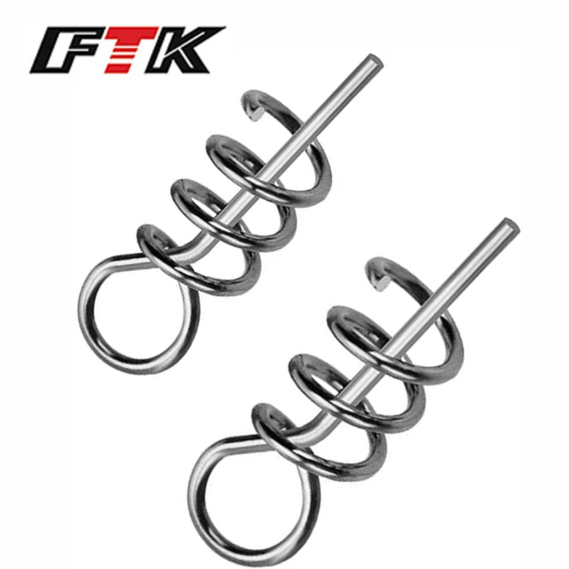 FTK 100/50PCS Fishing Swivels Snaps Stainless Steel Connectors for Quick Connect Fishing Lures High Strength Fishing Accessories