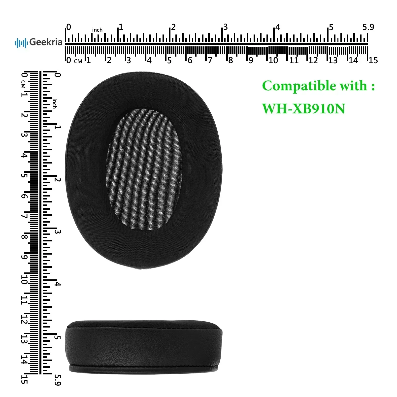 

For SONY WH-XB910N Headphones Cover Memory Foam Ear Cushions Cooling Gel Football mesh Ear Pads 11.4