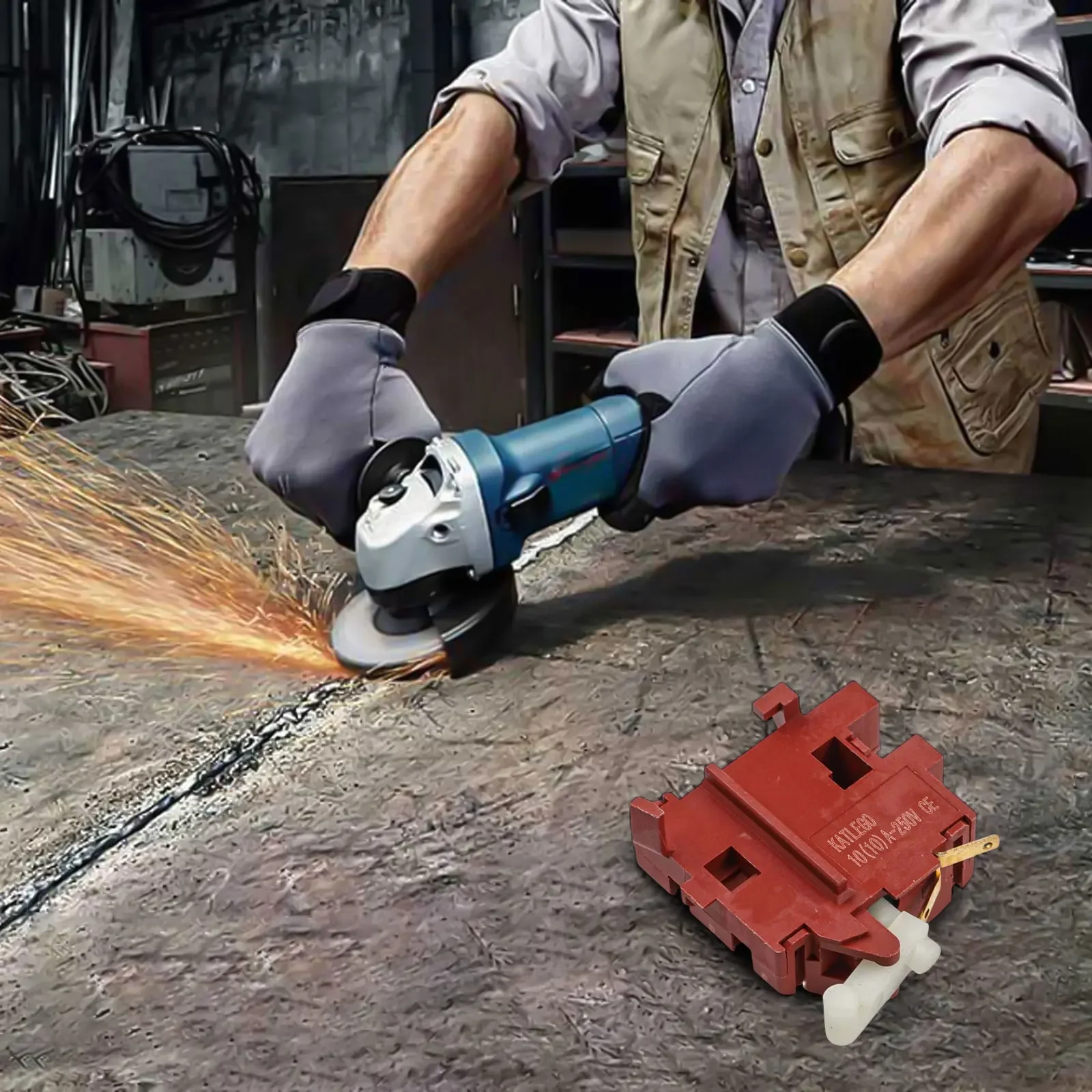 Angle Grinder Switch For Replacement Use In Models PWS 6115 PWS 7115 PWS 7125 PWS 5115 PWS 550 Plastic Material Component
