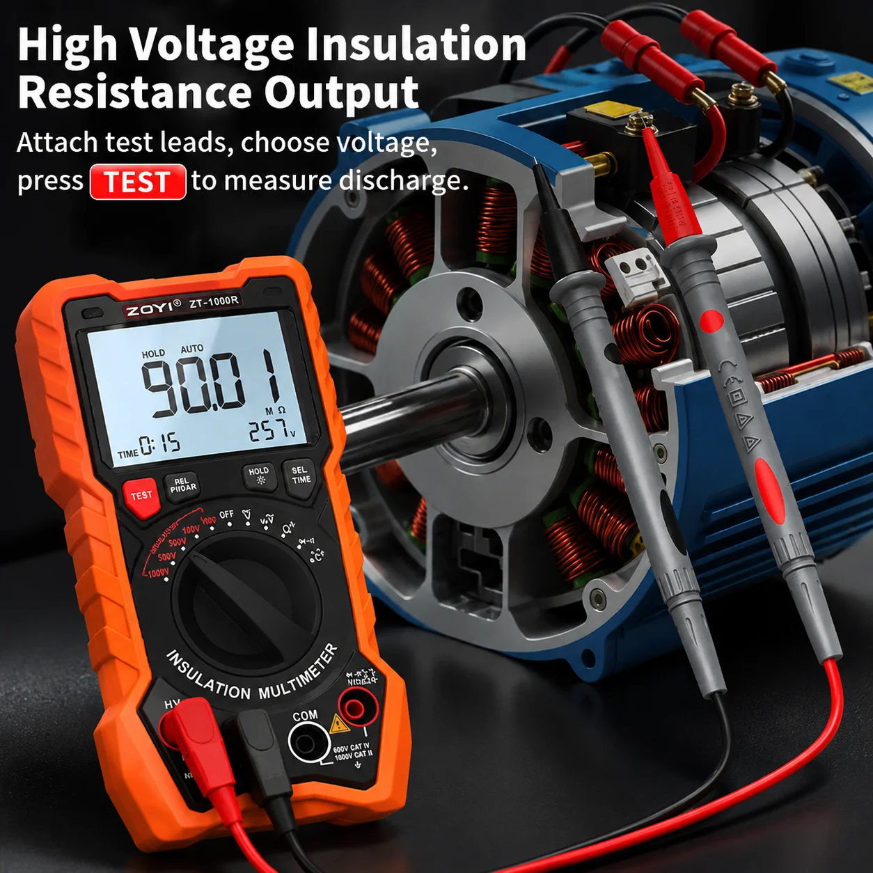 ZOYI ZT-1000R High Precision 2-in-1 Megohmmeter Multimeter Insulation Tester 1000V Electrician Leakage Test Tool