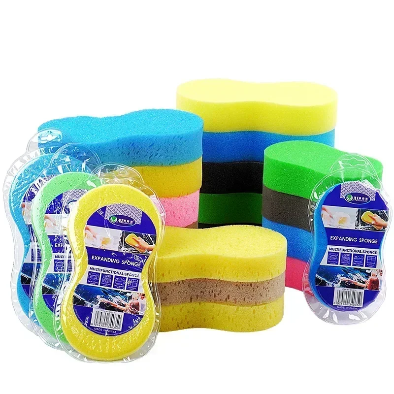 Car Cleaning Sponges High-density Large Honeycomb 8-shaped Sponges Car Cleaning Waxing Tools Cleaning Auto Detailing Accessories