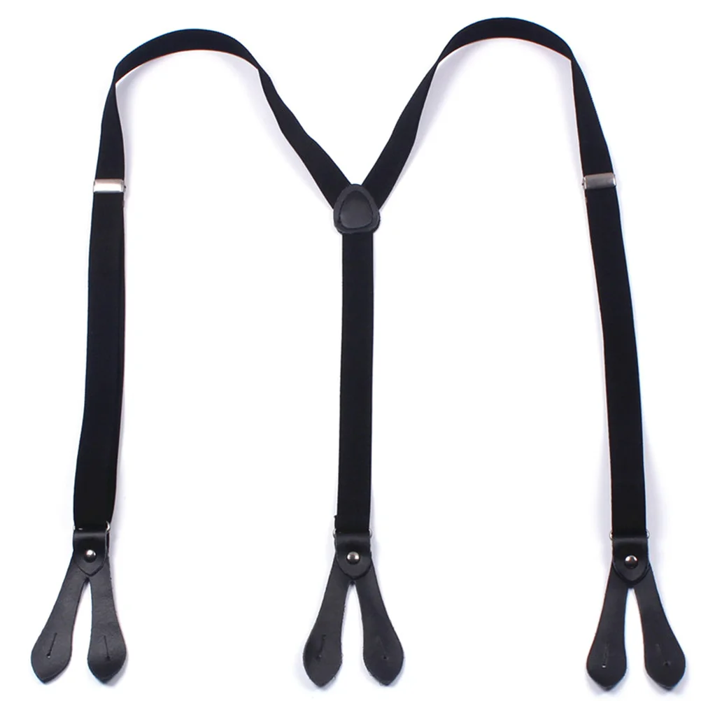 Tirantes elásticos ajustables con botones Y diseño trasero Unisex fuerte duradero cómodo para pantalones vaqueros pantalones cortos formales