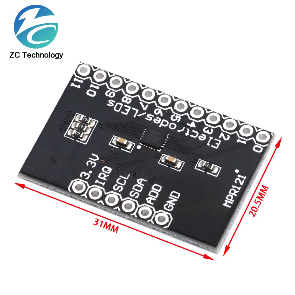 MPR121 Breakout V12 Capacitive Touch Sensor Controller Module I2C Interface keyboard Development Board for arduino