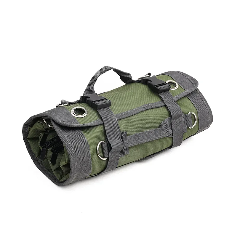 14 inch Multi-Purpose Hardware Tool Bag Professional Multi-Pocket Rolled Portable Storage Rolled Waterproof Storage Bag Pliers