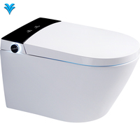 Sea transport Modern Smart Wall Hung Toilet Ceramic Toilet WC Bowl Set Inodorous Intelligent Sanitary Ware for Bathroom Auto Sen