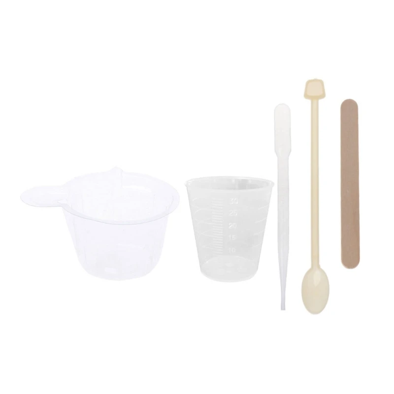 Silicone Measuring Cups Set for Epoxy Resin Measure Cup and Stir Spoons Transfer Straw for Epoxy Molds Dropship