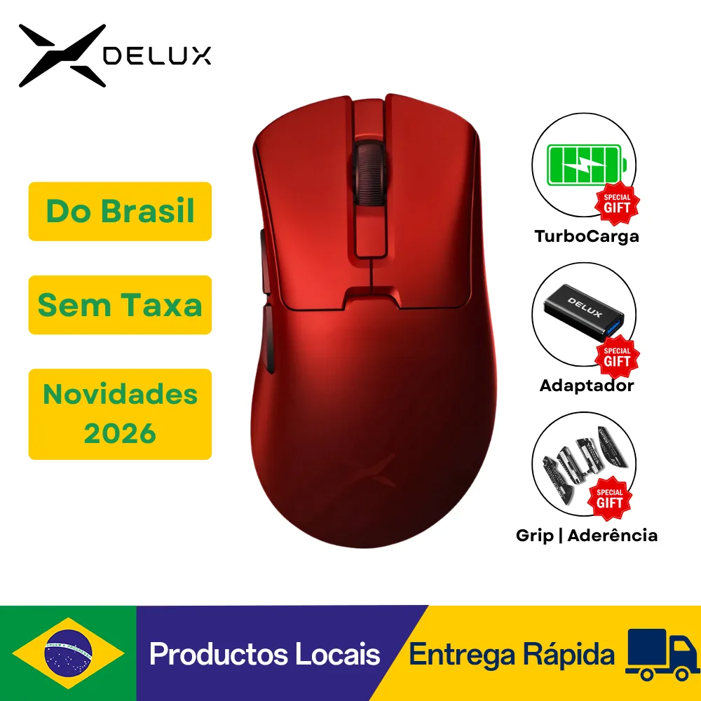 Deluxe Delux M900pro V2 Wireless Gaming Mouse Ergonomic Design 1K Polling