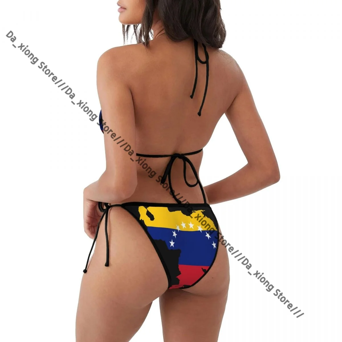Women Bikini Sexy Swimwear Venezuela Map Flag Swimsuit Thongs Bathing Suits Beachwear Summer Brazilian Biquini