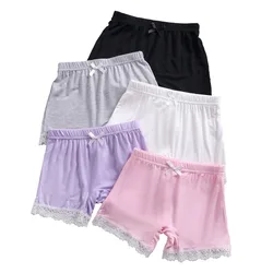 Boxer in cotone per ragazza di media lunghezza mutandine Color caramella taglia 100-160 sicurezza per bambini sotto mutandine ragazza intimo traspirante Boxer