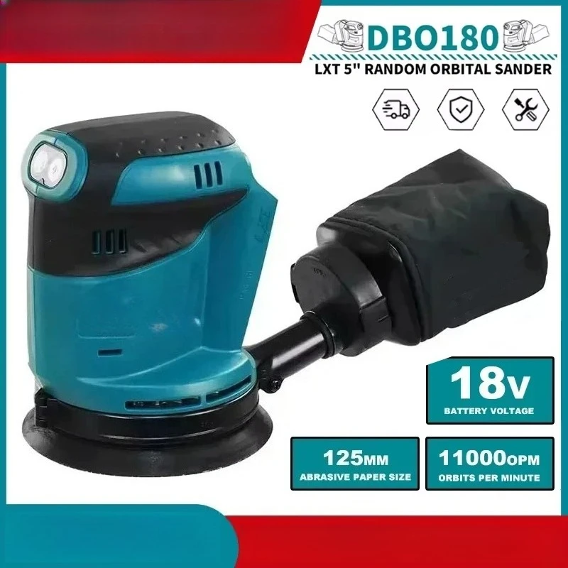 DBO180Z 18V Brushless Cordless Rechargeable Disc Random Orbital Sander Woodworking Sanding Putty Polishing Bare Tool