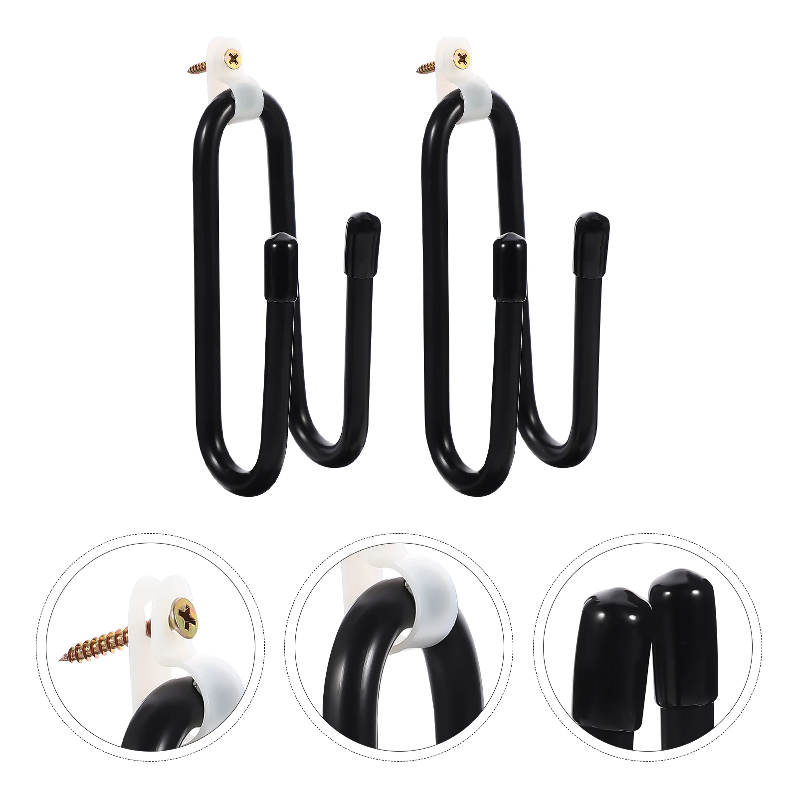 

2 Pcs Ledge Hook Store Guitar Hangers Wall Four Wheels Home Decor Aluminum Alloy Hooks Headphone