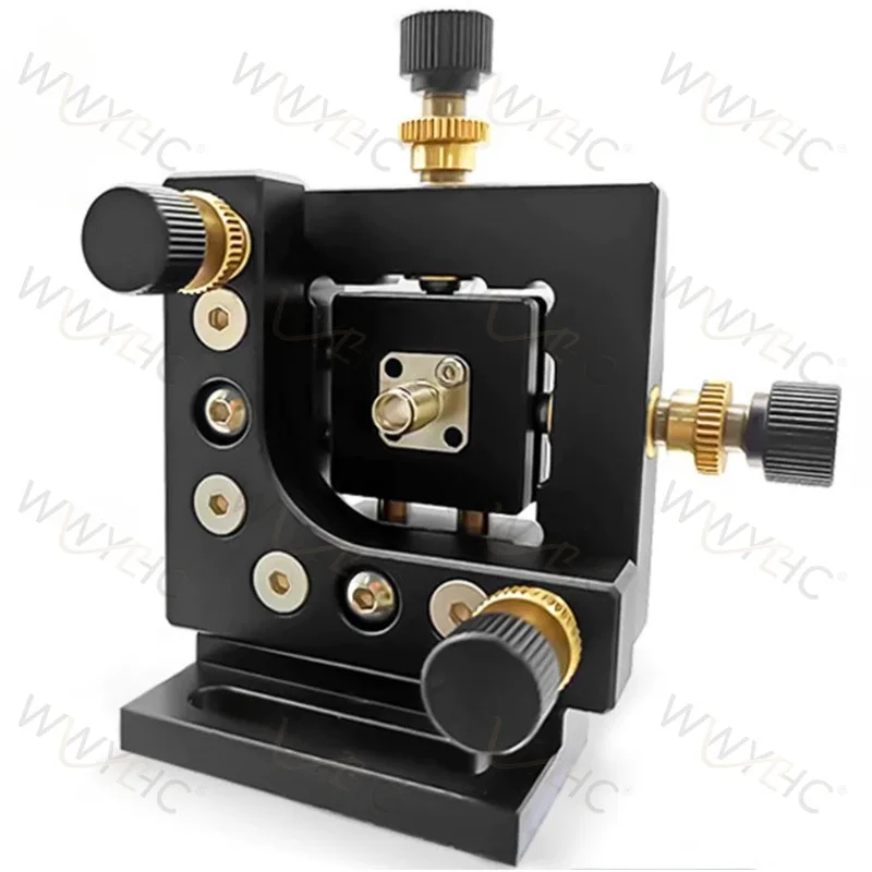 4‑Axis Precision Fiber Alignment Stage, FC SMA905 Fiber Optic Coupler Translation Mirror Mount Optical Adjustment Holder