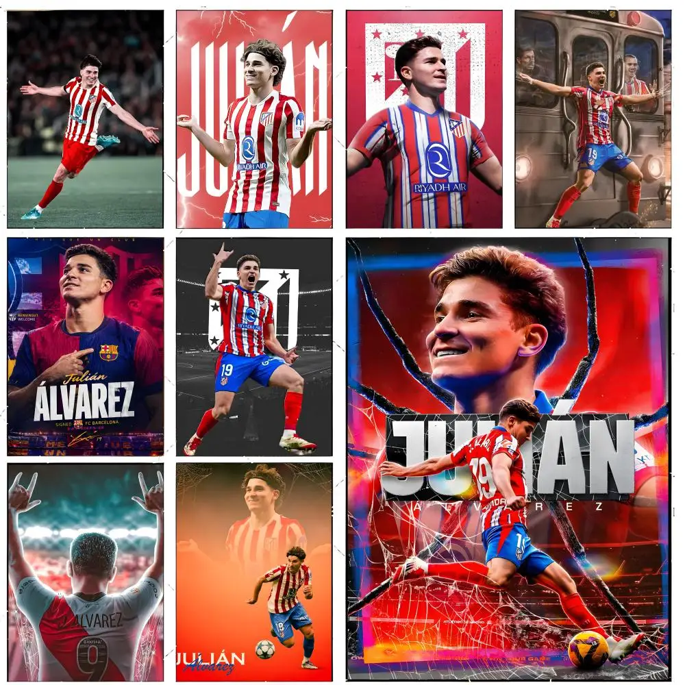 Athlete Sporty J-Julian Alvarez Poster Premium Decor Art & Gift for Household Lounge Home Ornaments