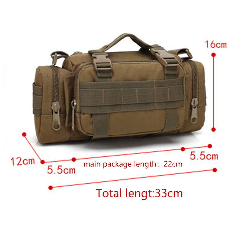 

2025 new single shoulder crossbody bag waterproof waist bag hiking chest bag multifunctional cycling photography tactical bag
