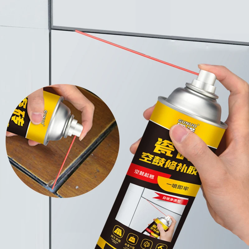 Strong Tile Adhesive Glue Floor Tiles Empty Drum Injection Filling Wall Seam Repair Home Waterproof Fix Sealer