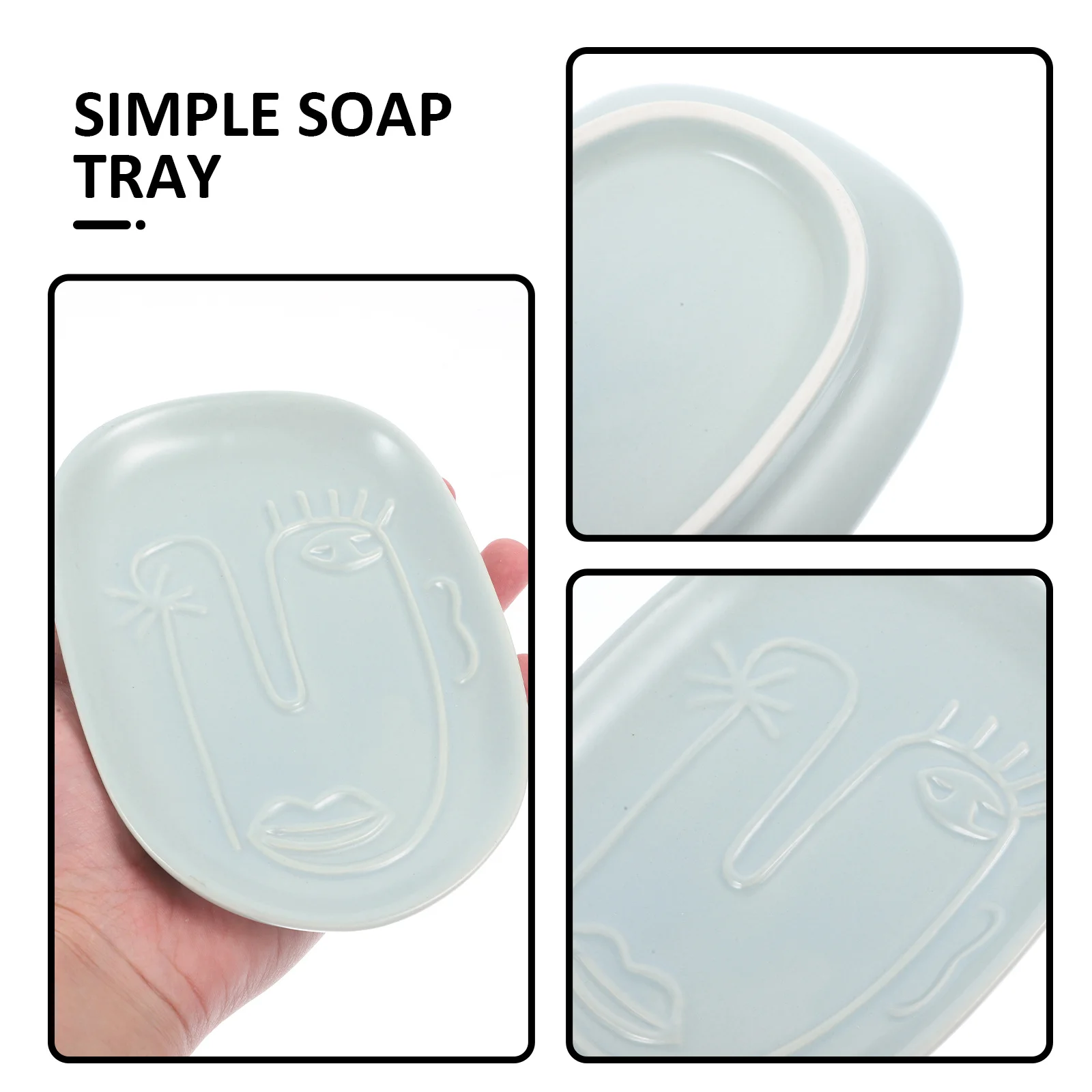 

Household Soap Box Simple-Shaped Soap Rack for Toilet and Bathroom Moisture Drainage Design Elegant Look Bathroom Accessory