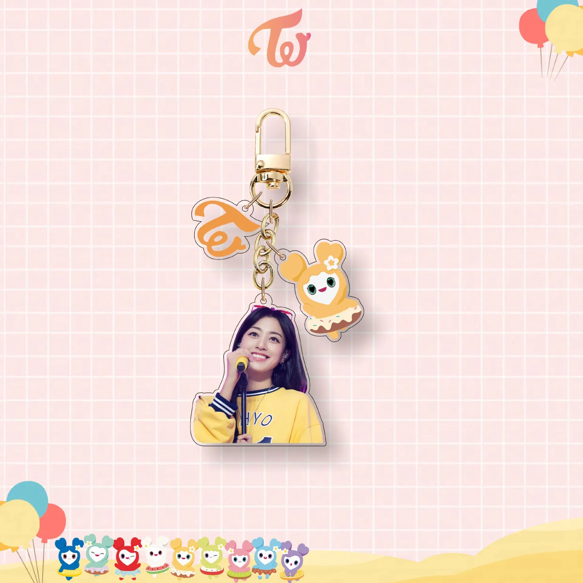 Twices Lovely Keychains New Korea Female Star Key Ring Bag Backpack Kawaii Decoration Fashion Pendant Woman Girls Birthday Gift