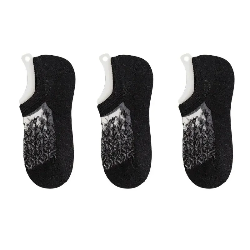 3 Paar neue hochwertige Frauen kurze Socken unsichtbare dünne Damen Boots socke Silikon rutsch feste atmungsaktive Mädchen niedrig geschnittene Söckchen