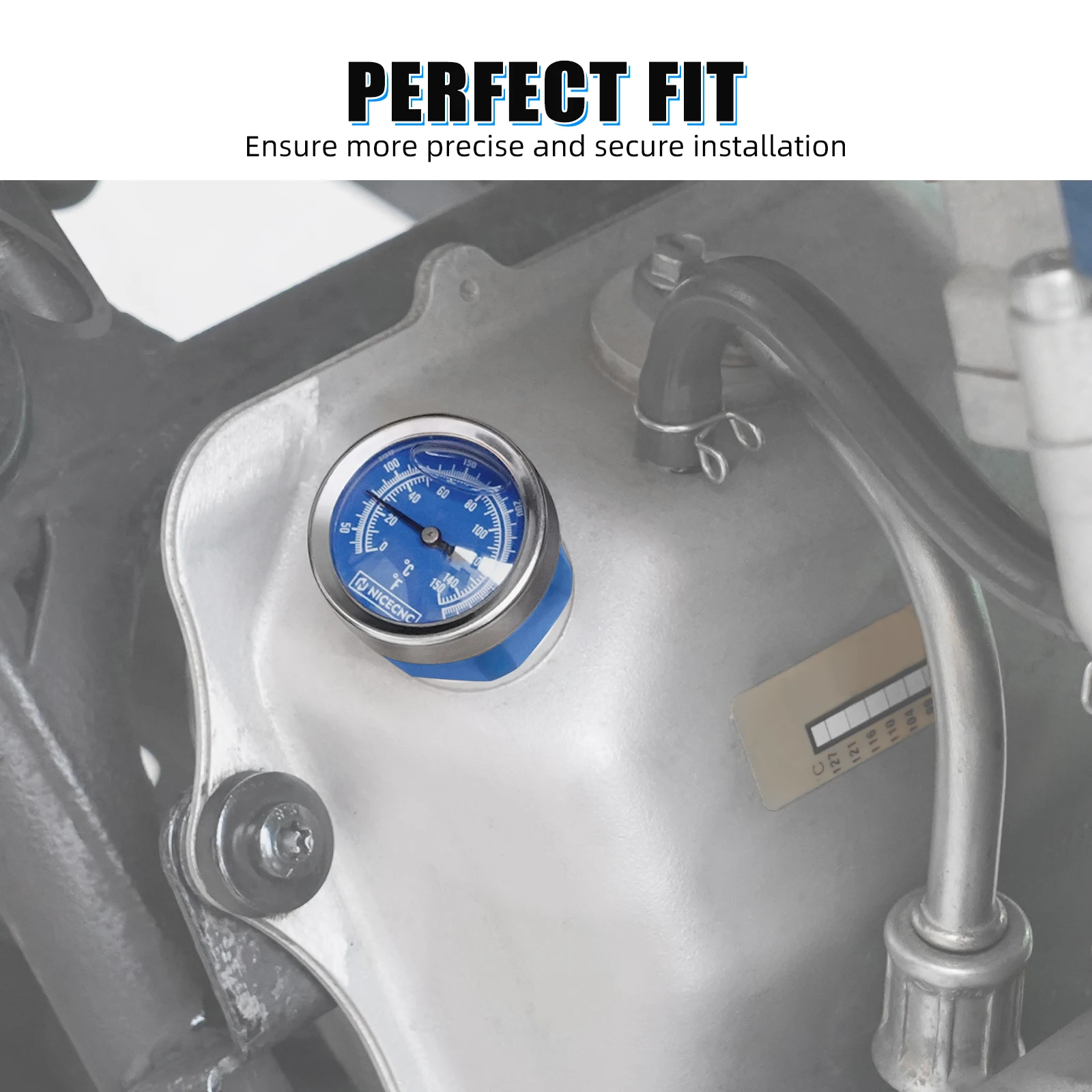 NICECNC Ölstandsanzeige mit Temperaturanzeige für Yamaha Raptor 700 700R 660R 2006-2024 YFZ450 2004-2013 5LP-21761-01-00 Aluminium – Detail 17
