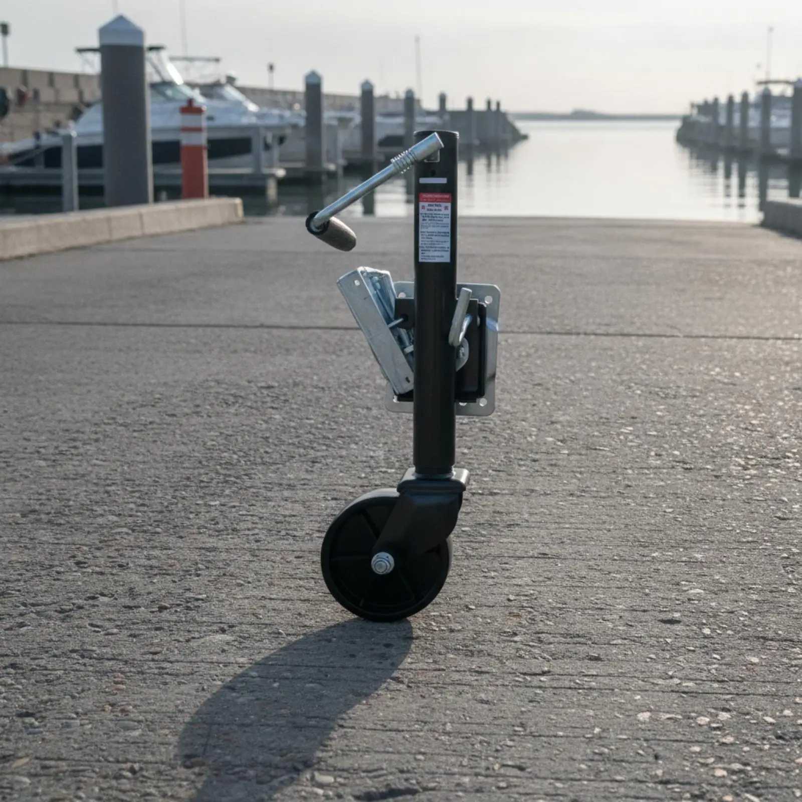 trailer-guide-wheel-side-crank-lift-6-inch-solid-rubber-wheel-mounting-plate-for-trailer-jack-support