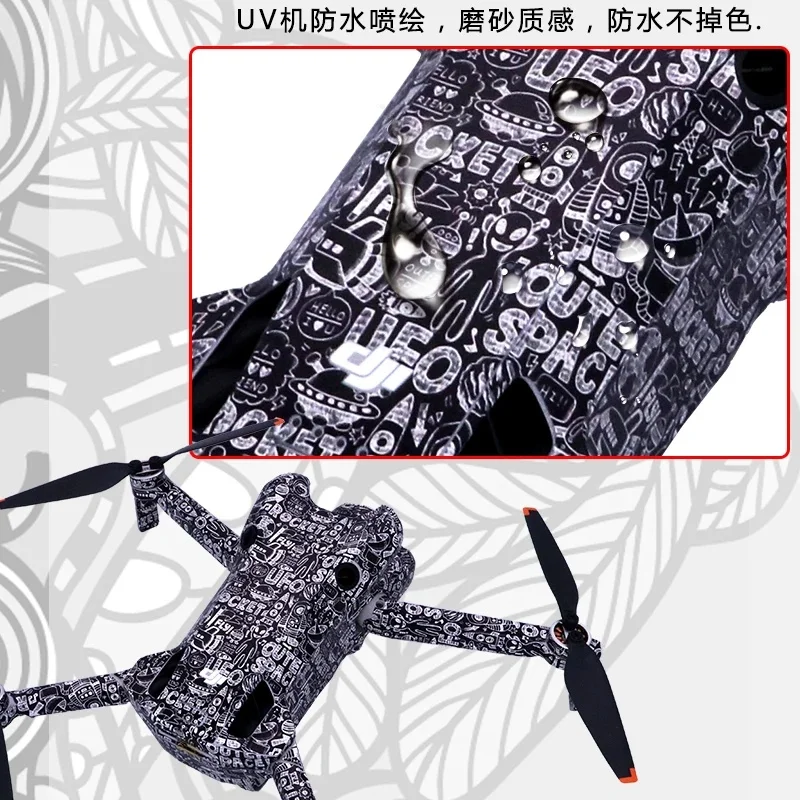 For DJI MINI 4 PRO Drone Body Full Wrap Sticker Protective Film PVC Waterproof Decals Covering Skin For DJI RC 2/RC N2 Accessory