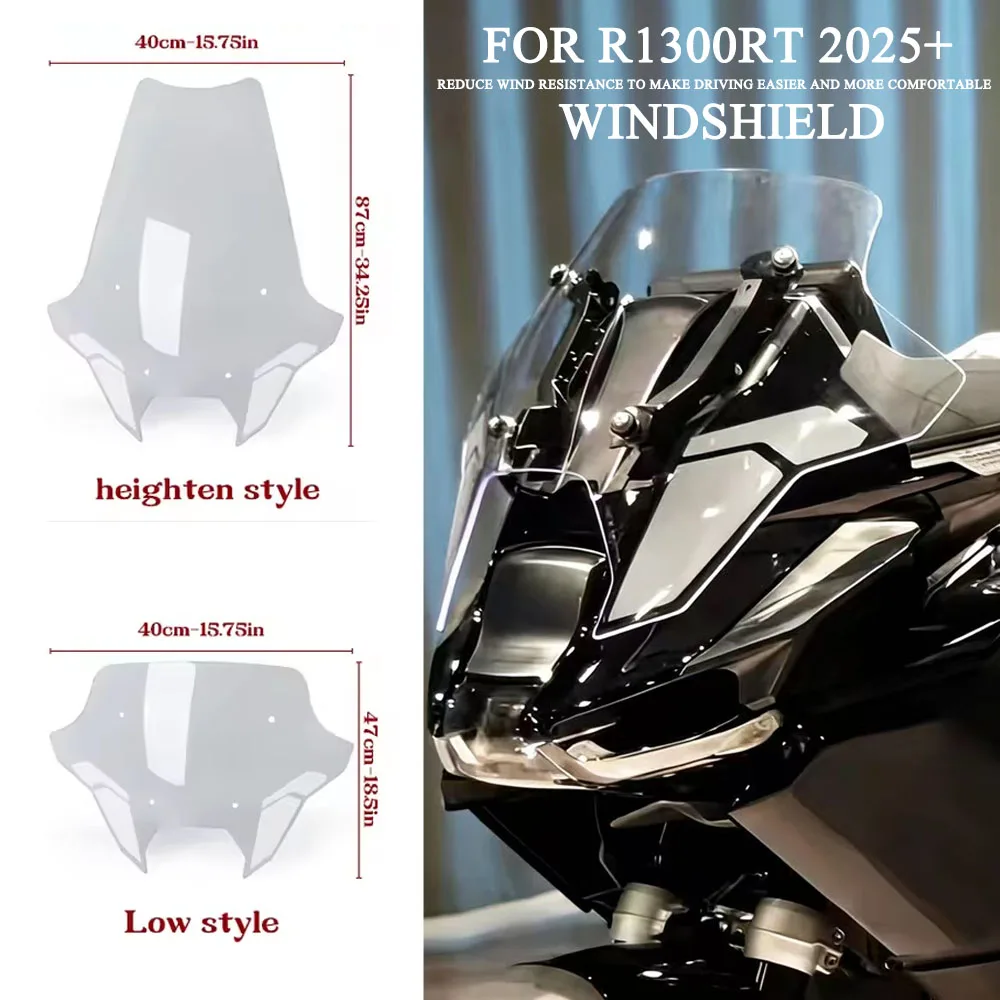 

Motorcycle Accessories Windscreen Windshield For BMW R1300RT R1300 RT R 1300 RT 2025 2026 Wind Deflector Protector Transparent