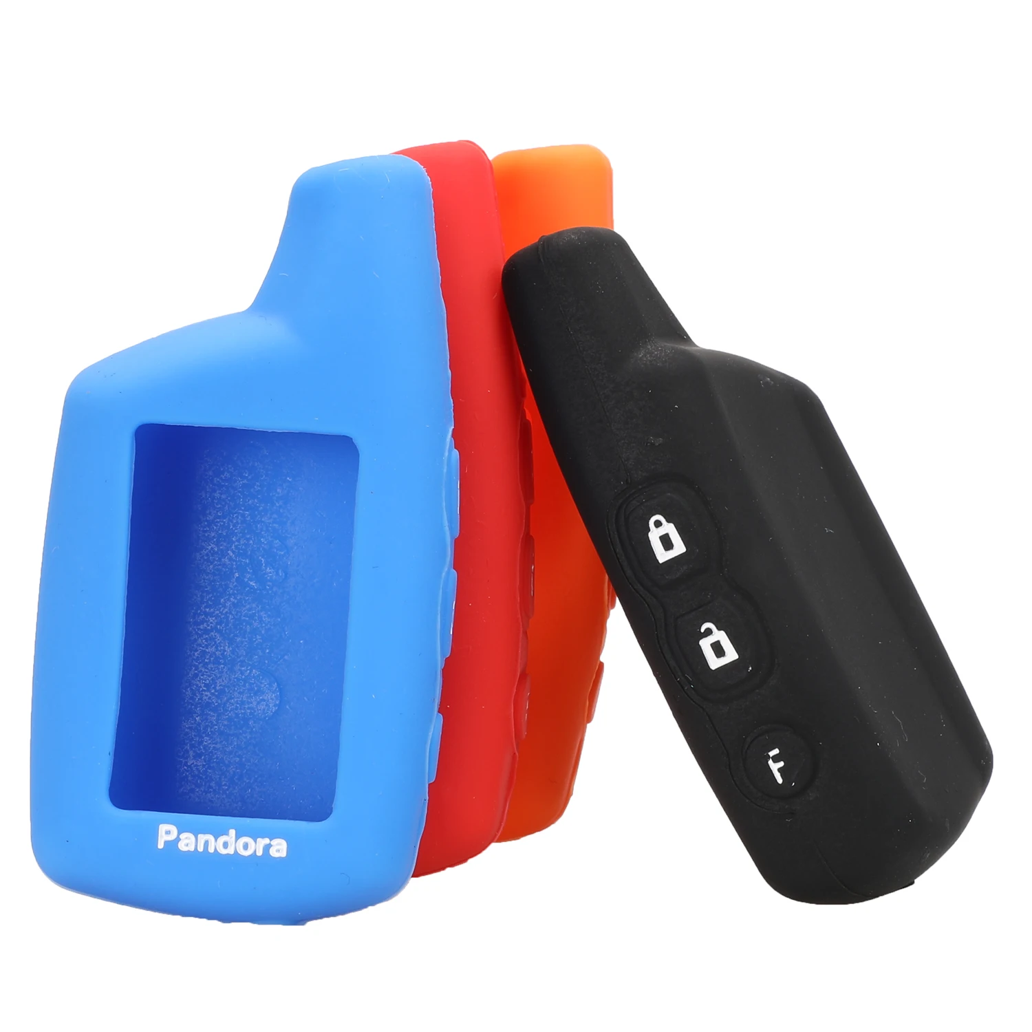 jingyuqin Silicone Rubber Remote Car Key Case For Car Alarm System Pandora DXL3100/3170/3210/3250/3290 LCD Control Trinket