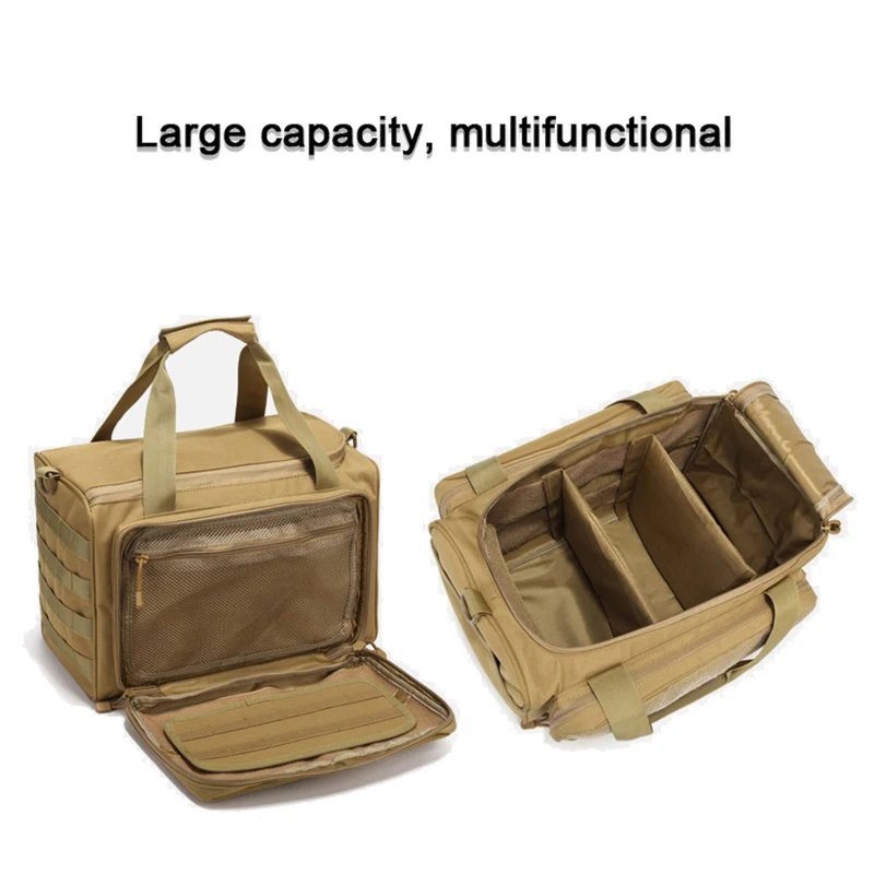 Tactical Shooting Range Bag Molle Pistol Gun Case Training Hunting Pack borsa a tracolla multifunzionale per arrampicata da viaggio