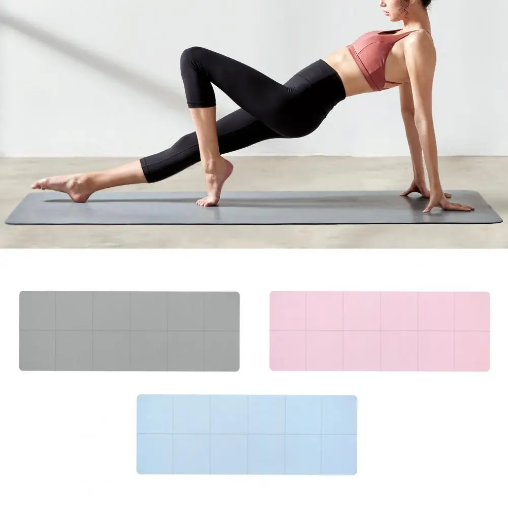 Sports Fitness Mat Yoga Mat Foldable Vibration Damping Sweat-absorbing Soft Non-slip TPE Indoor Workout Pad Nap Pad Cushion