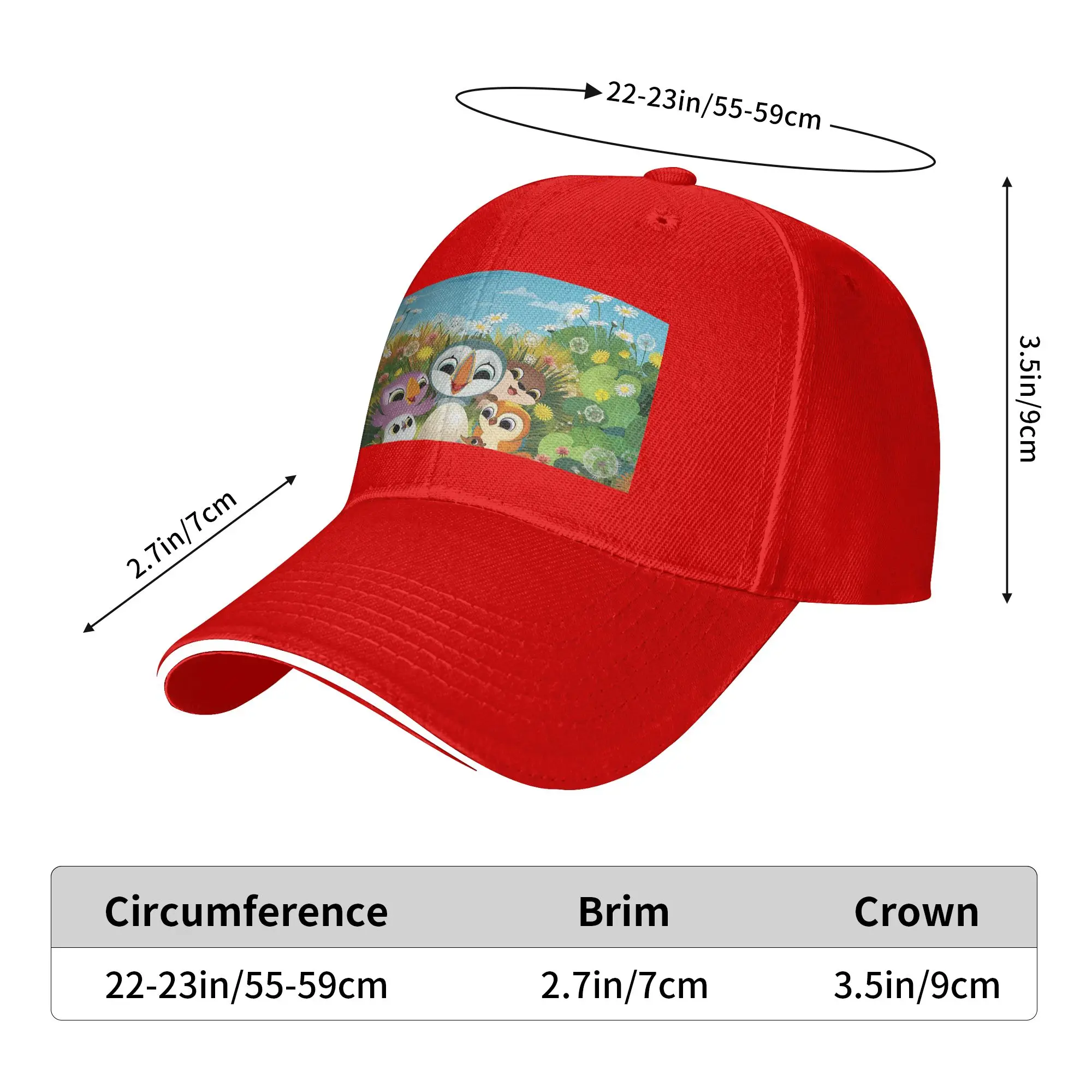 Puffin Rock Cartoon Cap Casual Baseball Caps Adjustable Hat Hip Hop Summer Unisex Baseball Hats Customizable
