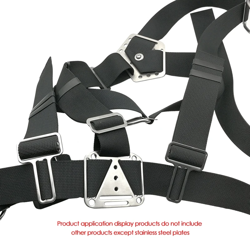 316 Stainless Steel Scuba Diving Sidemount Webbing Connecting Plate Diving Belt Webbing Strap Keeper BCD Accessories