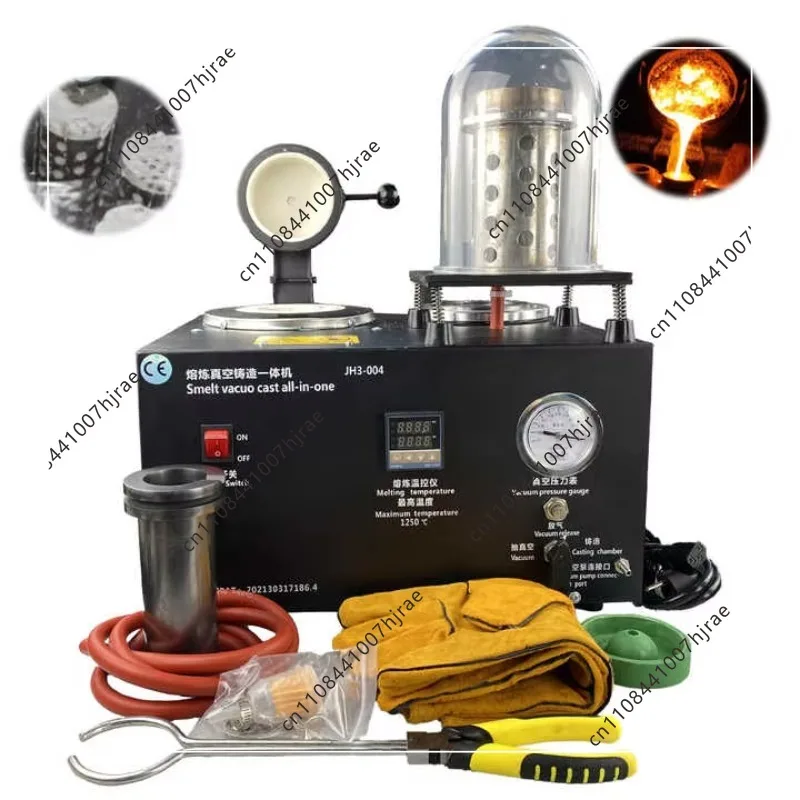 2L Lost Wax Vacuum Casting Machine Metal Melting Furnace Gold Silver Precious Metal Smelter Jewelry Workshop Equipment