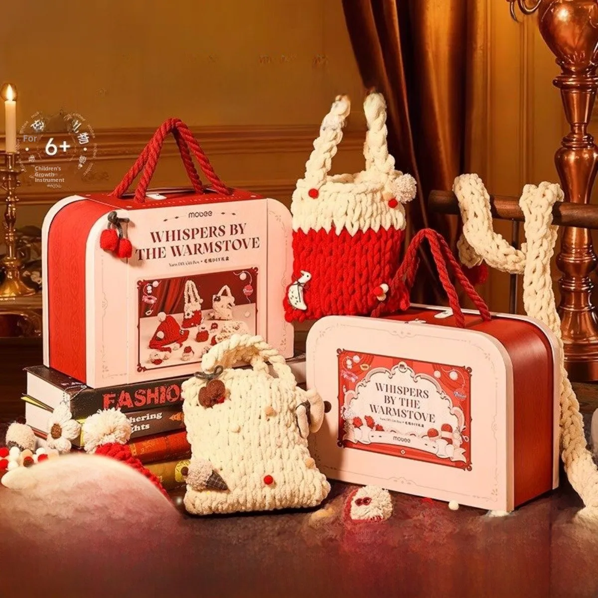 

Mooee Children's DIY Knitting Kit Yarn Hook Knitting Hat Scarf Girl Cisas Gift Creative Handmade Crts for Kids