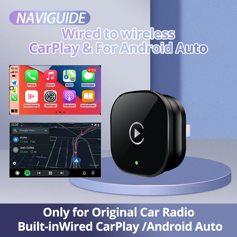 

2in1 AI Smart Box Car Intelligent Systems Wireless CarPlay Dongle Wireless Android Auto Adapter For Car With Wired CarPlay