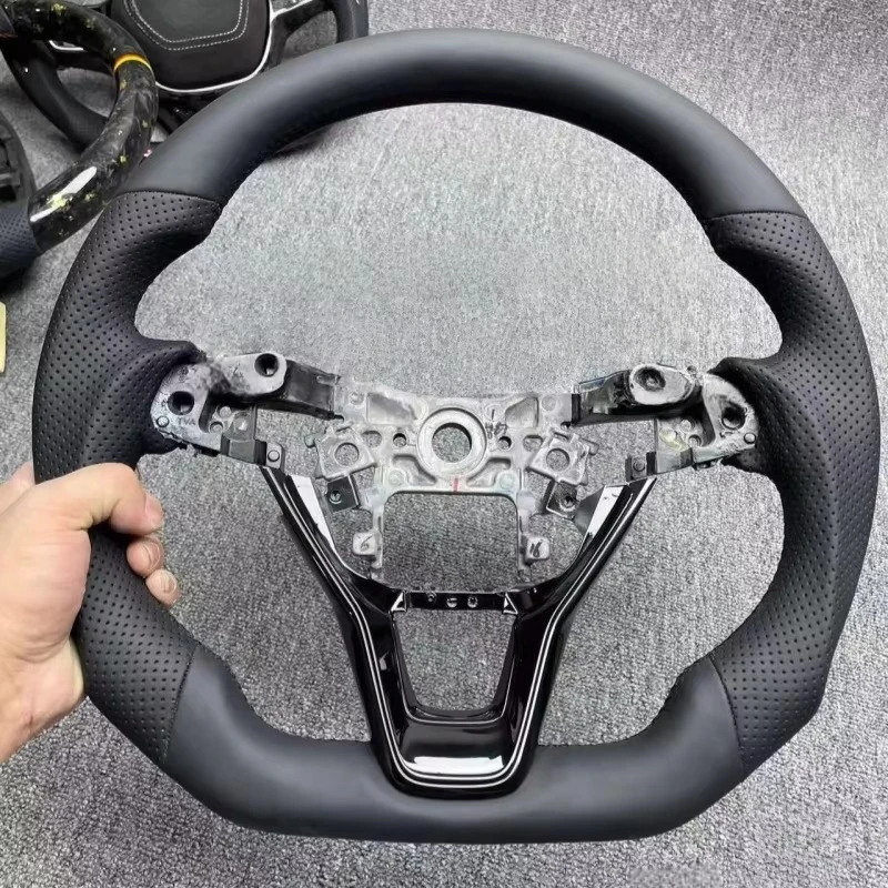 10th generation hand-sewn leather steering wheel High quality black sports car steering wheel