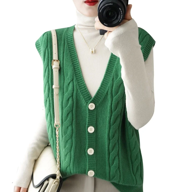 Bellissimo gilet di lana lavorato a maglia Cardigan da donna Thiened Svel Capispalla maglione Camere con design floreale aperto