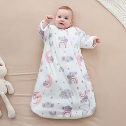 Baby zipper sleeping bag for 1-3 years old pure cotton autumn and winter baby cold kick padded sleeping bag for newborns