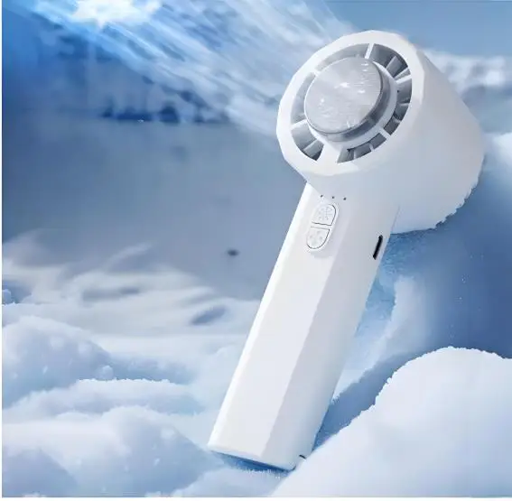 2026 Portable Mini USB Three-Speed Rechargeable Plastic Air Cooling Fan Handheld Household Use English Brushless Motor Low Noise