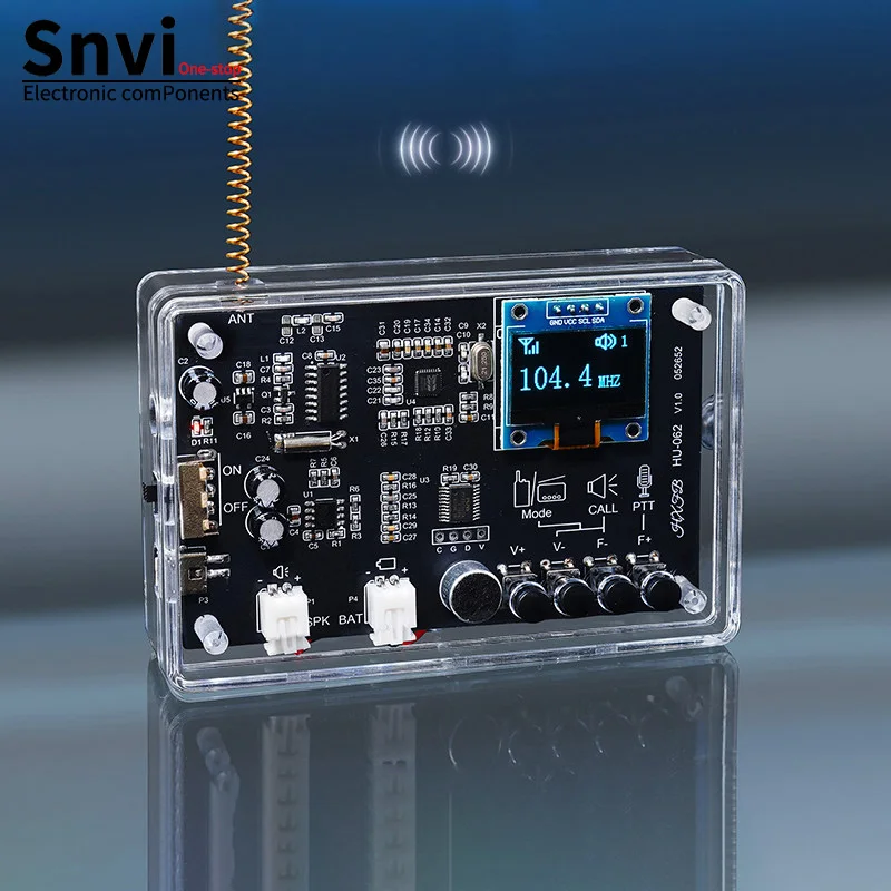 Kit électronique DIY pour talkie-walkie et radio intelligent, kit de pratique de soudure de carte de circuit imprimé pour interphone sans fil