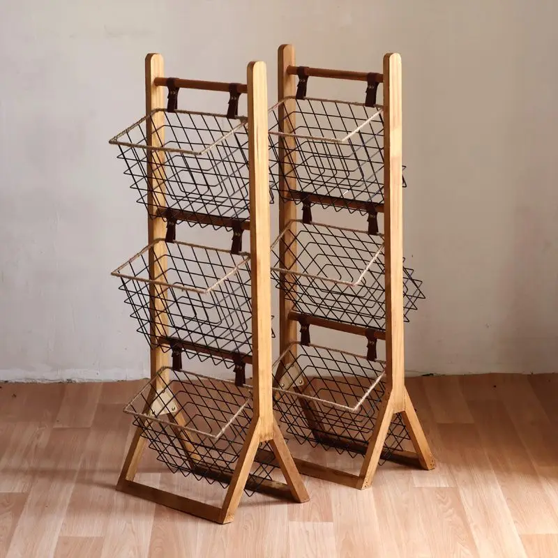 Home Floor Simple Storage Rack Household Living Room Kitchen Multi-functional Storage Shelves Metal Storage Shelves Snack Toys