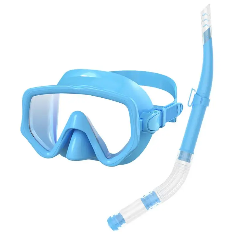 

Scuba Snorkel Anti-Fog Panoramic Wide View Scuba Diving Face Cover Adult Silicone Underwater Face Cover For Swimming Training
