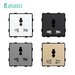 BSEED Universal standard Function Key Socket DIY Parts White Plastic Materials For Multifunction Wall Socket Insert