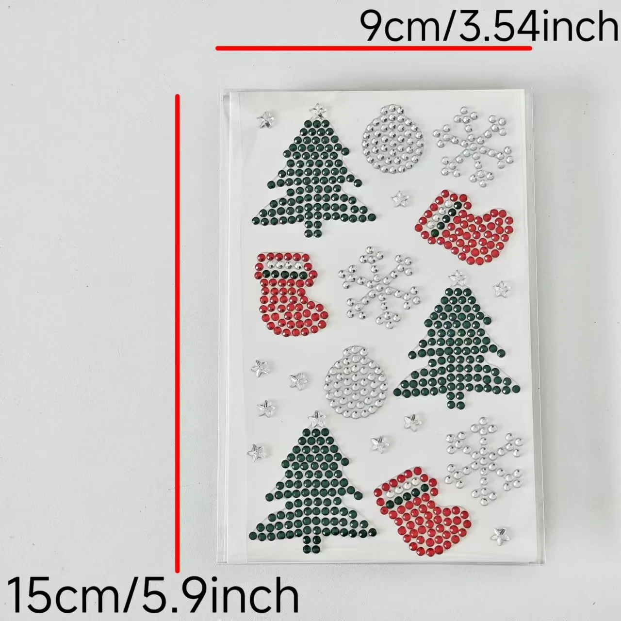 5 DIY Crystal Snow Makeup Christmas Tree Stickers Christmas Atmosphere Stickers Diamond Shining Face Stickers Facial Decoration