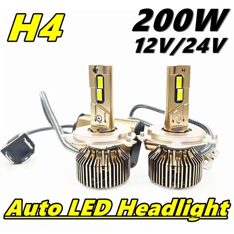 

H4 Светодиодная фара 200 Вт High Power LEDH7 H1 H11 H8 9005 9006 HB3 HB4 9012 Автомобильная фара 2 шт. Противотуманные фары 12 В D2S D4S D2H