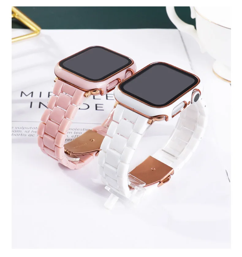 Candy Color Acrylic Watch Band Strap For Apple Watch Ultra 49mm 45 41 42 44 40 mm Macaron Replace Wrist Bracelet Belt