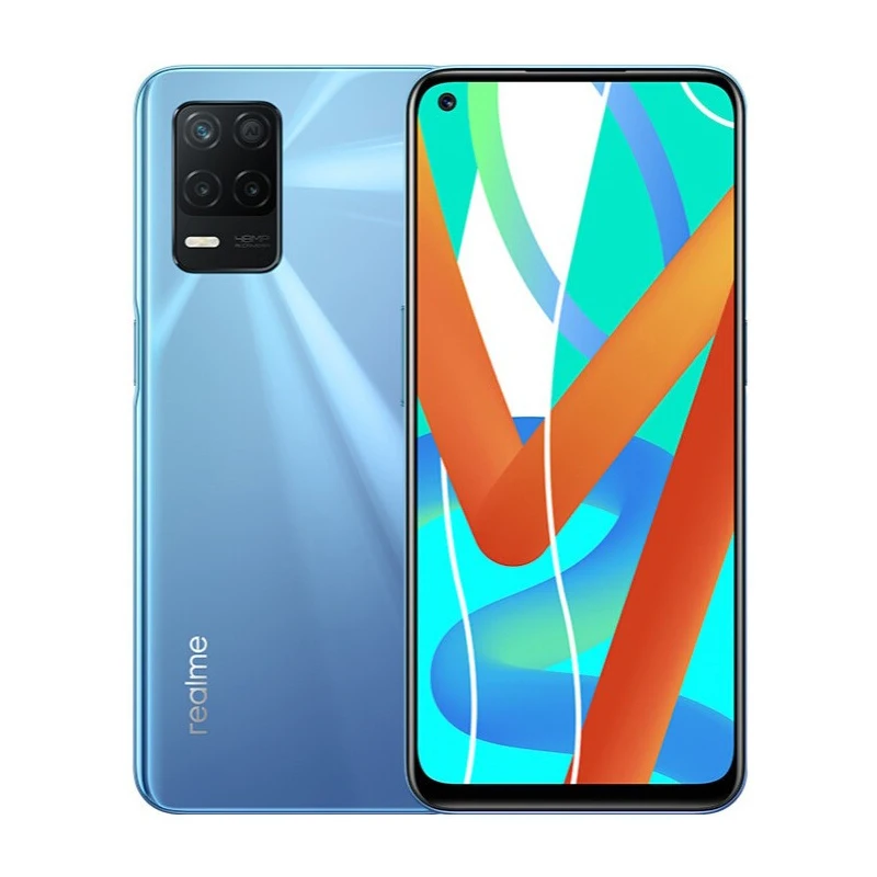 هاتف OPPO Realme 8 5G الذكي البرامج الثابتة العالمية MTk Dimensity 700 Realme UI 2.0 6.5 "8GB 256GB 48MP + 8MP هاتف مستعمل