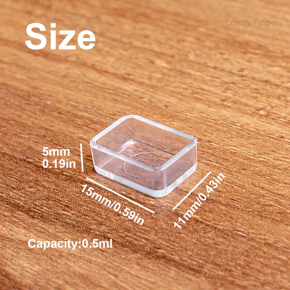 50/100Pcs 0.5ml Empty Plastic Watercolor Paint Pans for Watercolor Oils or Acrylics Travel Art Drawing