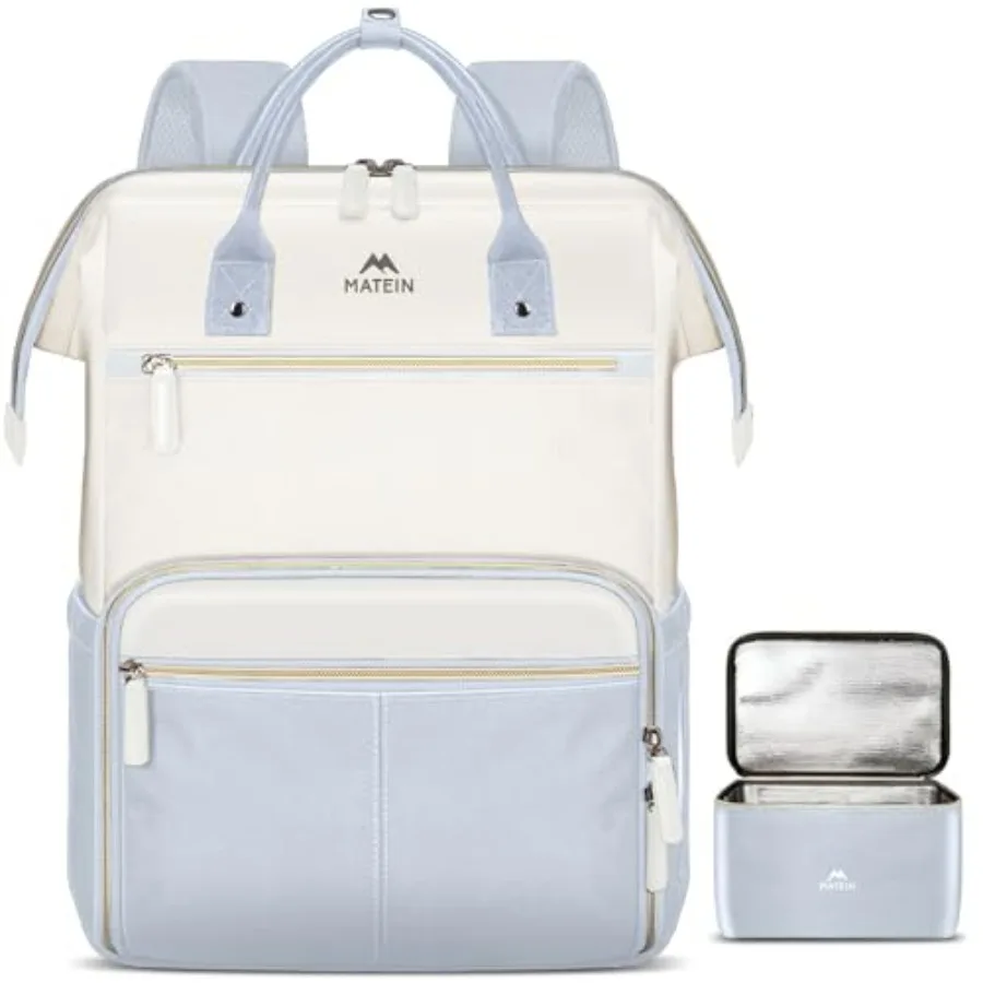 

sulated Lunch Backpack, Laptop Backpack with Lunch Compartment, Teacher Work Bag with Lunchbox Meal Prep Bag Nurse Backpacks Gi
